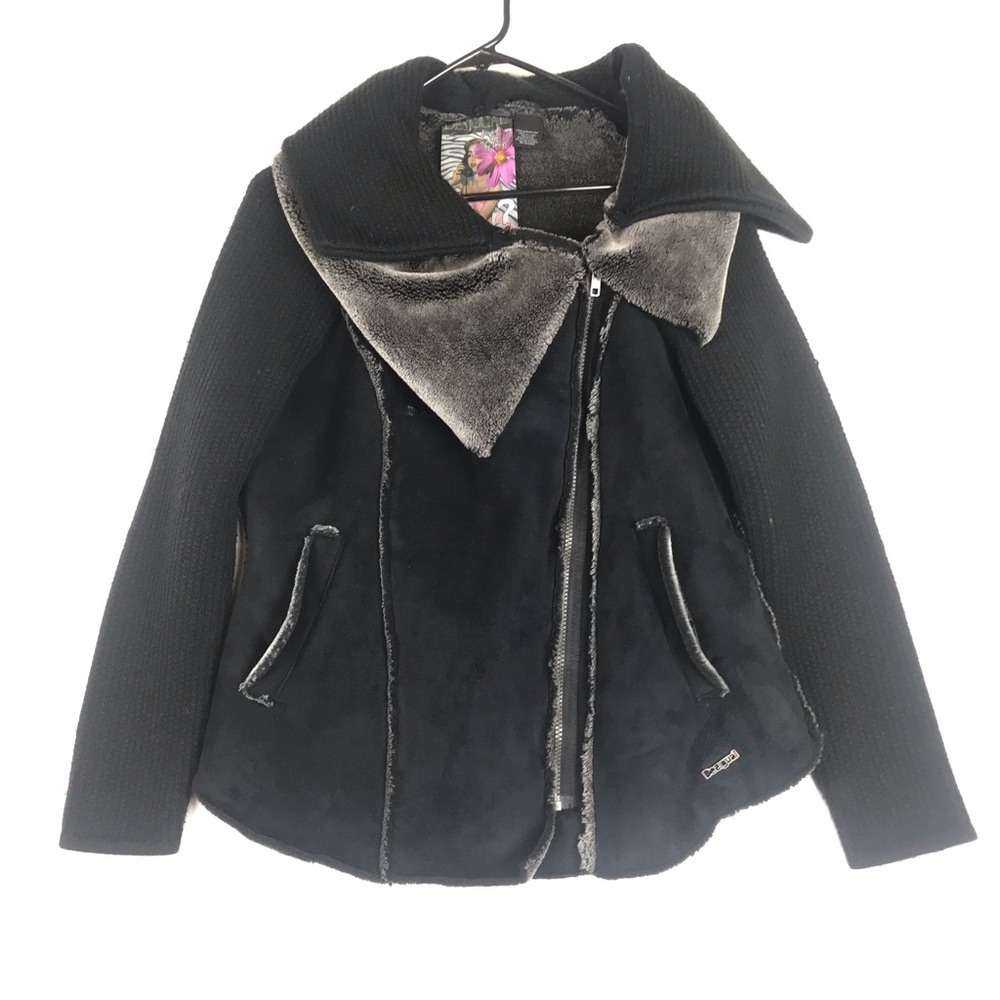 Desigual suede Moto jacket Sz 42
